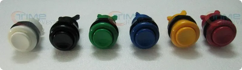 

50Pcs American style push button new model 28mm mounting hole american nylon button 6 colour available arcade machineaccessories