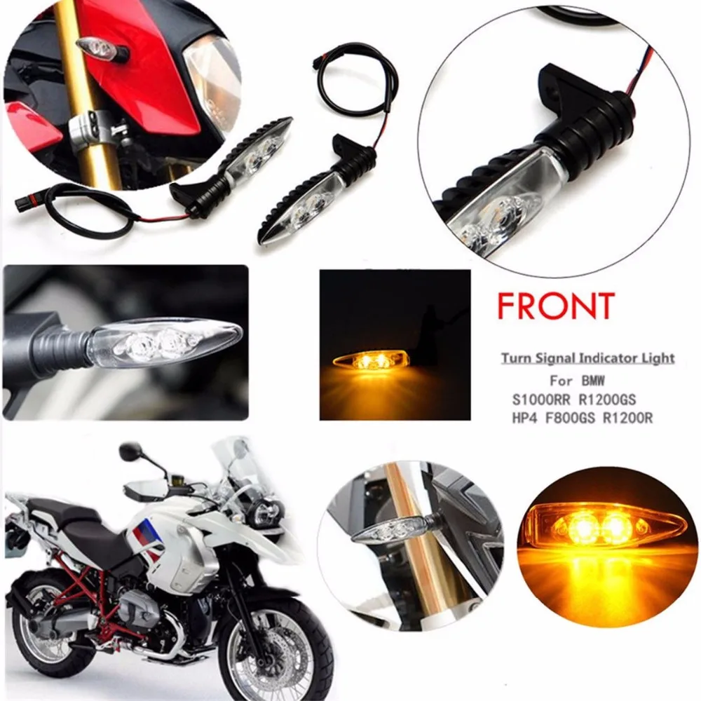 

For BMW HP4 S1000R K1300R R1200GS G310R R1200RS F700 F800GS NineT Motorcycle Front or Rear LED Turn Signal Indicator Light Blink