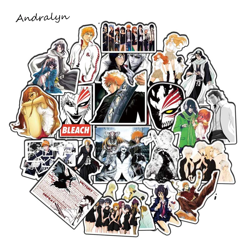 

50Pcs/Set BLEACH Graffit Stickers Japanese Anime For Skateboard Motorcycle Luggage Laptop Notebook Toy Cool Pegatinas