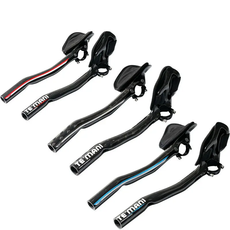 

TEMANI Full Carbon Fiber Bike Rest Handlebar 3K/UD Diameter 31.8mm Road Bike Rest Bar Bicycle Cycling TT Handlebar For Long Ride