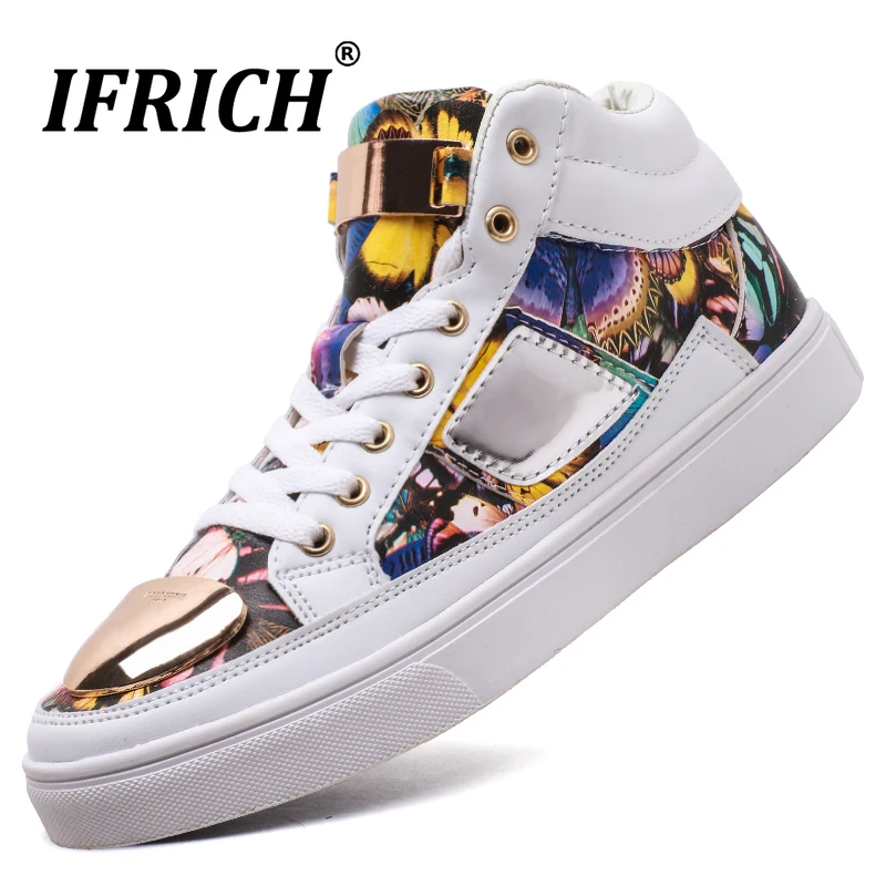 

Spring/Autumn High Top Men Shoes Red Black Mens Fashion Sneakers Original Young Casual Men Footwear Popular Lace Up Casual Shoes