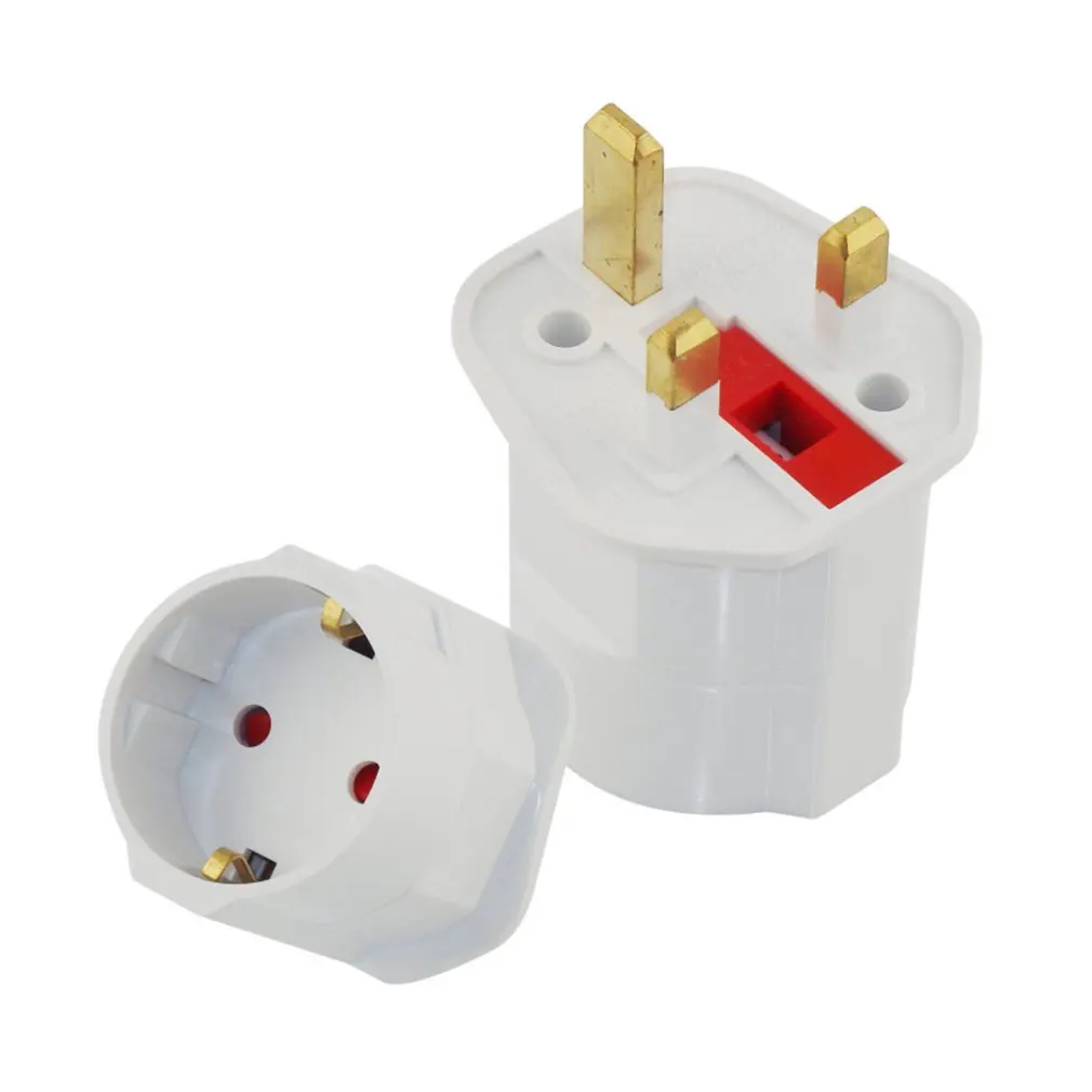 ЕС 2 Pin к UK 3 контактная розетка адаптер легкий компактный Портативный