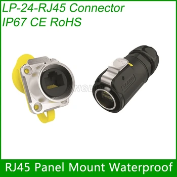

Assembly RJ45 CAT5E Female socket with Cover Waterproof RJ45 plug Cable Connector Cnlinko screw lock 1 unit