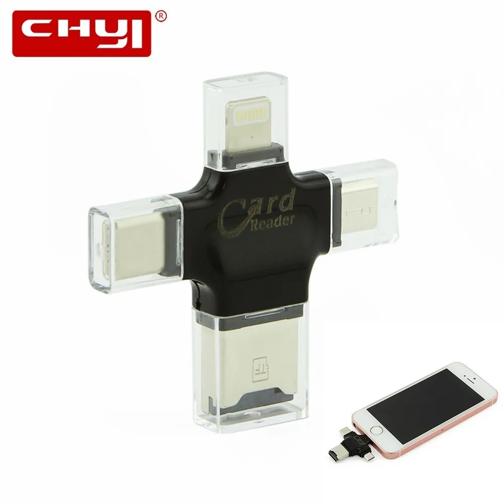 Считыватель смарт карт мульти в одном Usb Type C кардридер с TF слотом для микро