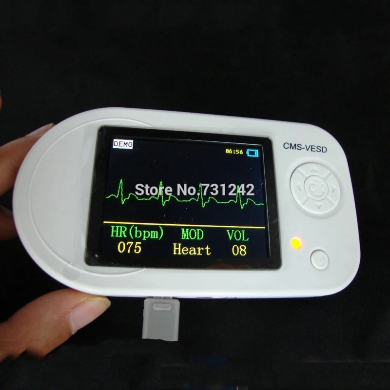 CMS-VESD Fonendoscopio Визуальный Электронный стетоскоп с ECG, PR, SPO2 ПК программное обеспечение и данные обзора медицинское оборудование