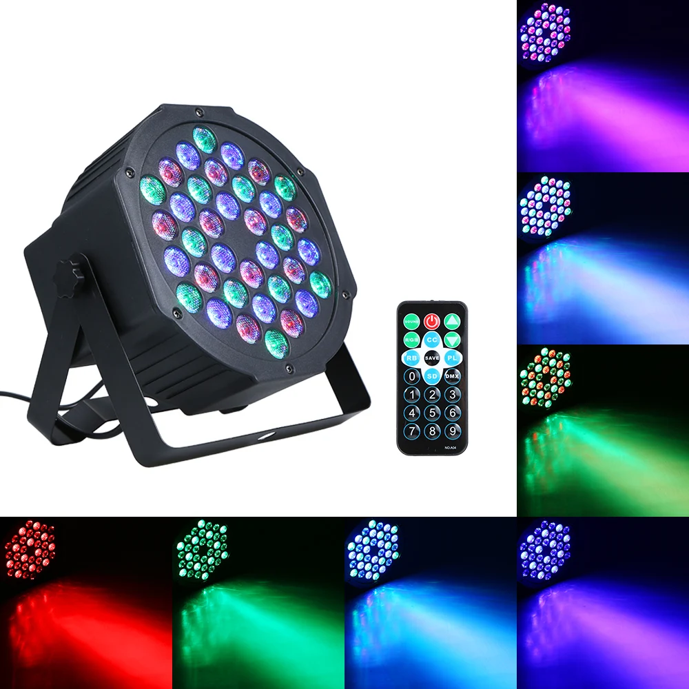 Бар DJ шоу дискотевечерние сценический свет 24 Вт светодиодный 36 led RGB мини-сценический пар освещение светильник с RF пульт дистанционного