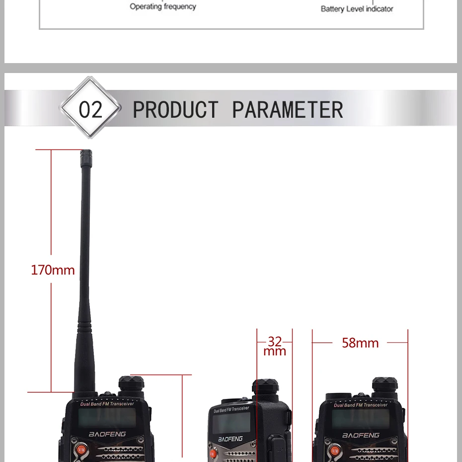 Baofeng UV-5RA рации сканер радио VHF UHF двухдиапазонный Cb Ham радио трансивер 136-174 400-470 5 Вт Baofeng UV 5RA