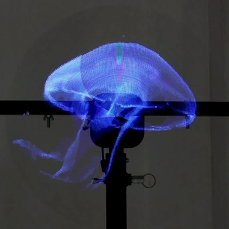 Decoração do Feriado 3d Holograma Publicidade Display Led Fan Imagens Holográficas 3d nu Olho Levou fã Luz Led Moving Head Luz 12 Luzes de publicidade