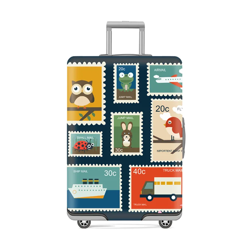 Чехол для путешествий, эластичный Чехол для багажа, милый мультяшный плотный защитный чехол для чемодана, подходит для 18-32 дюймов, чехлы на колесиках - Цвет: Розовый