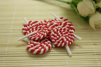 

wholesale 50pcs/lot 35x26mm red Lollipops Lollipop Cabochons Cabochons Kawaii for phone Decoden diy jewelry