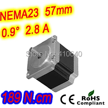 

6 pieces per lot high torque step motor 23HM30-2804S L 76 mm Nema 23 with 0.9 deg 2.8 A 189 N.cm and bipolar 4 lead wires