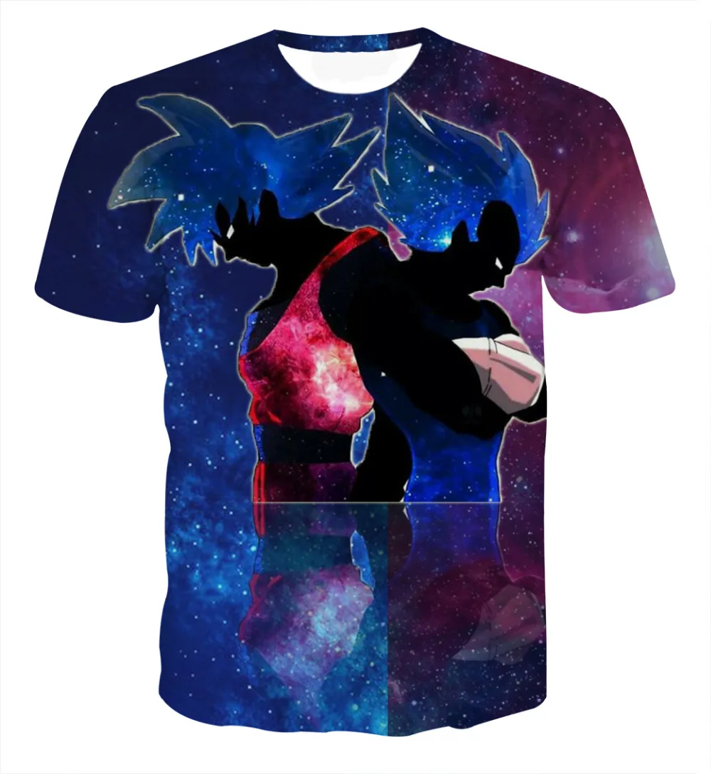 

Anime Costume Onesie Newest Galaxy Space Anime Dragon Ball Z Goku T Shirts Anime Vegeta 3d T Shirt Men Summer Casual Tees R3004