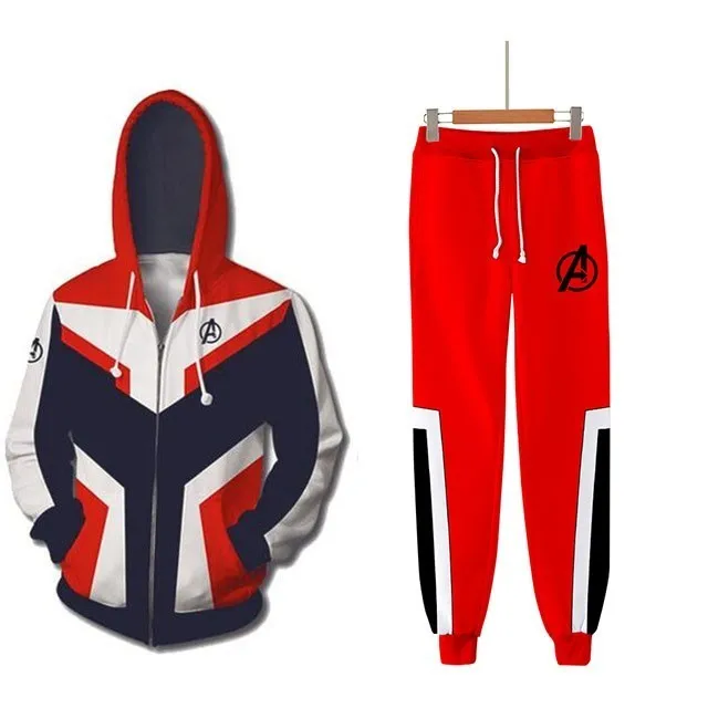 Avengers Endgame Quantum Realm Sweatshirt Jacket Advanced Tech Hoodie Cosplay Costumes superhero T-Shirts Iron Man Hoodies Pant