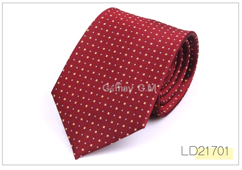 Шелк галстуки для мужчин модные классические жаккардовые точки шеи галстуки для мужчин синий темно-синий шелковый галстук для подарка вечерние в полоску галстук для костюма - Цвет: LD21701