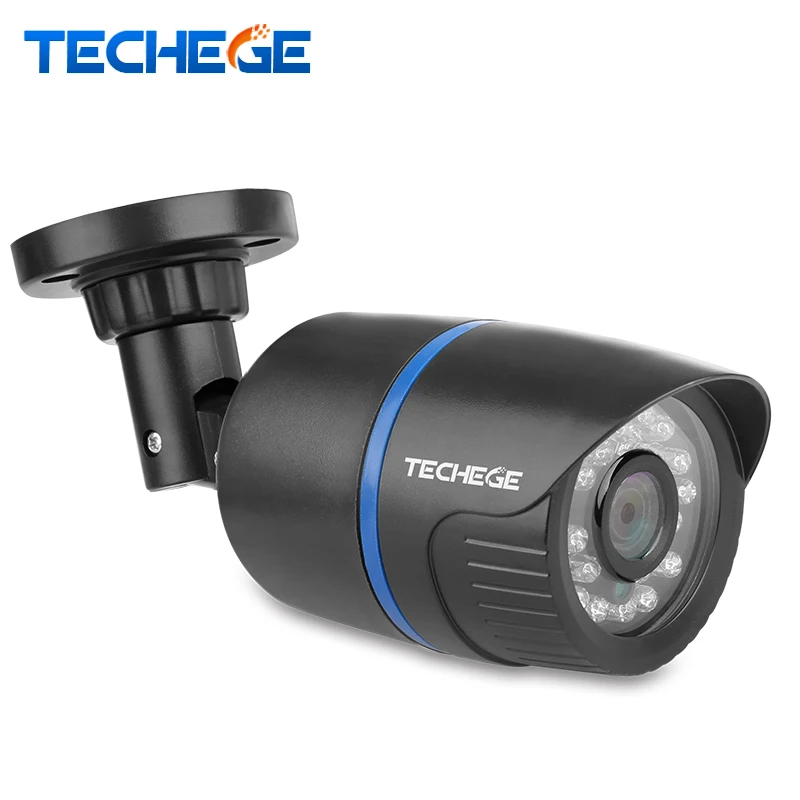 Techege 4CH POE NVR 1080P HDMI 4 шт. 1.0MP IP камера ИК всепогодный Открытый 720 P видеонаблюдения