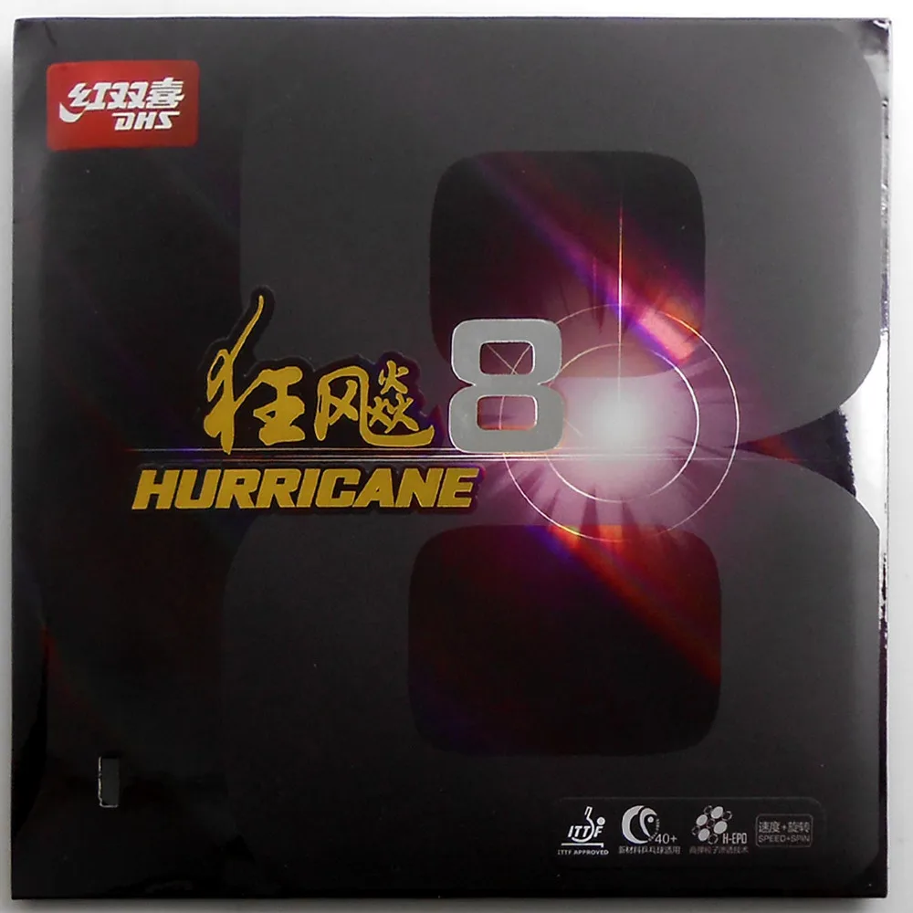 ФОТО Original DHS Hurricane8 Pips-In Table Tennis Rubber With Sponge