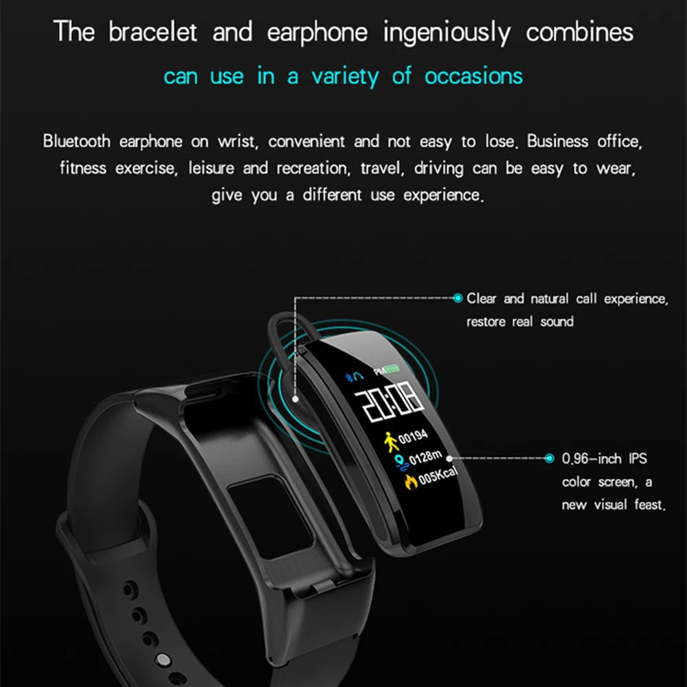 Умные часы с цветным экраном B31, bluetooth-гарнитура, умные наручные ...