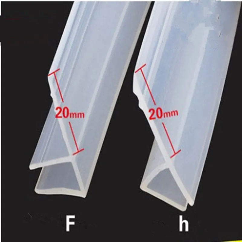 2 м/лот Расширенный F/h форма из силиконовой резины душевая дверь стеклянное уплотнение для окна прокладка уплотнитель для 6/8/10/12 мм стекло