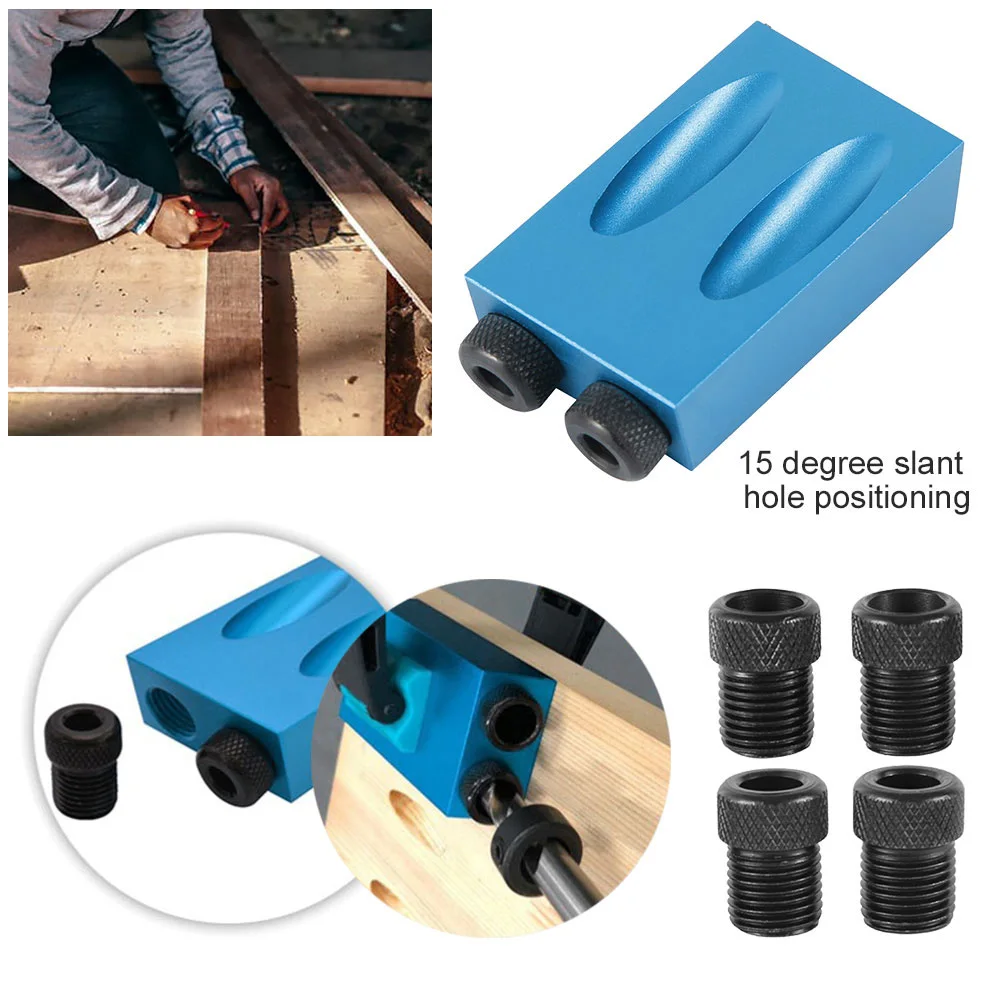 Woodworking Pocket Hole Jig Kit 6/8/10mm Angle Drill Guide Set Hole Puncher Locator Jig Drill Bit Set For DIY Carpentry Tools Woodworking Pocket Hole Jig Kit 6/8/10mm Angle Drill Guide Set Hole Puncher Locator Jig Drill Bit Set For DIY Carpentry Tools