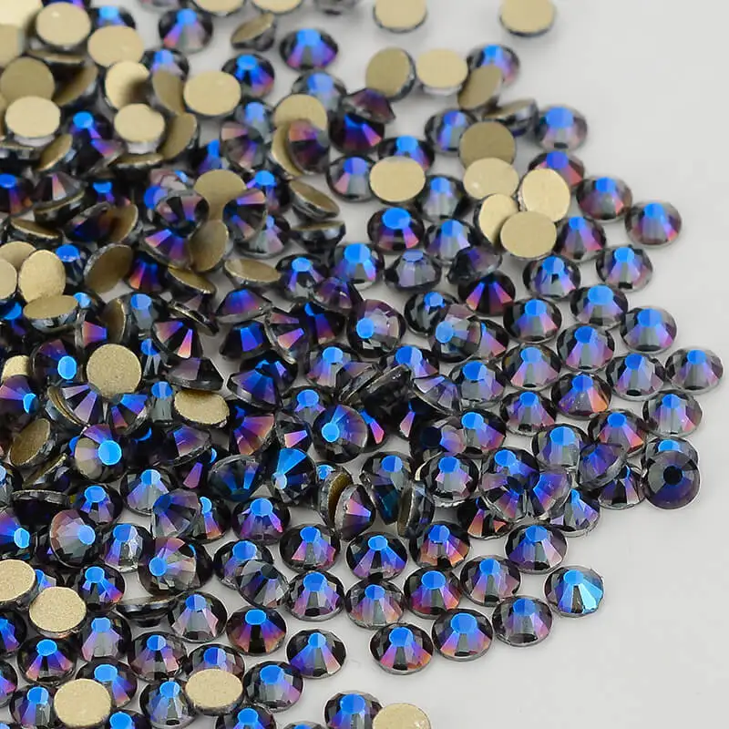 

Violet Effects FlatBack Glass Rhinestones Non-HotFix for Nail Art Decorations(Gloden)
