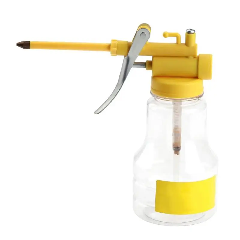 

High Pressure Oil Pump Spray Gun 350g Transparent Oiler Pump Machine Oil Pot Grease Spray Gun Hand Tool