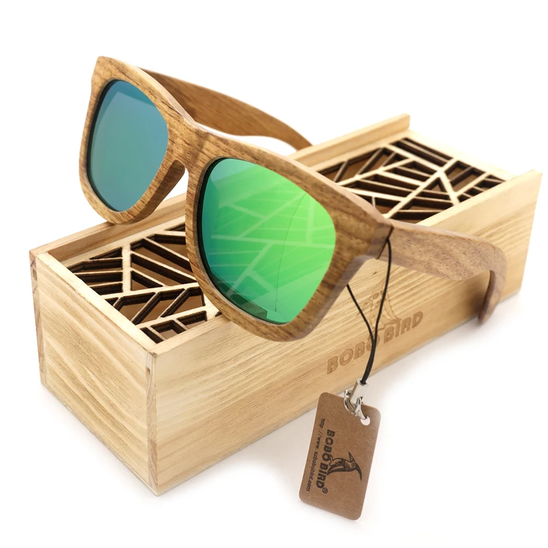 US $20.71 Bobo Bird Sunglasses Women Men 2020 Handmade Nature Wooden Glasses Frame Polarized Eyewear Creative Wood Gift Box Oculos De Sol