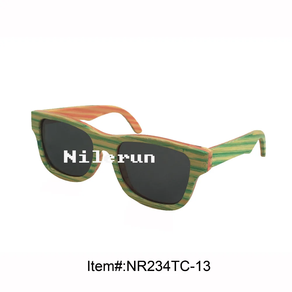 

fashion green stripe bamboo sunglasses