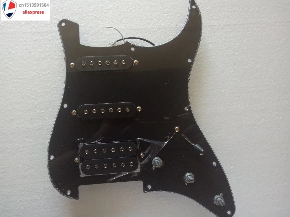 2018 NEW Guitar Black Pickup Loaded Prewired HSS Pickguard