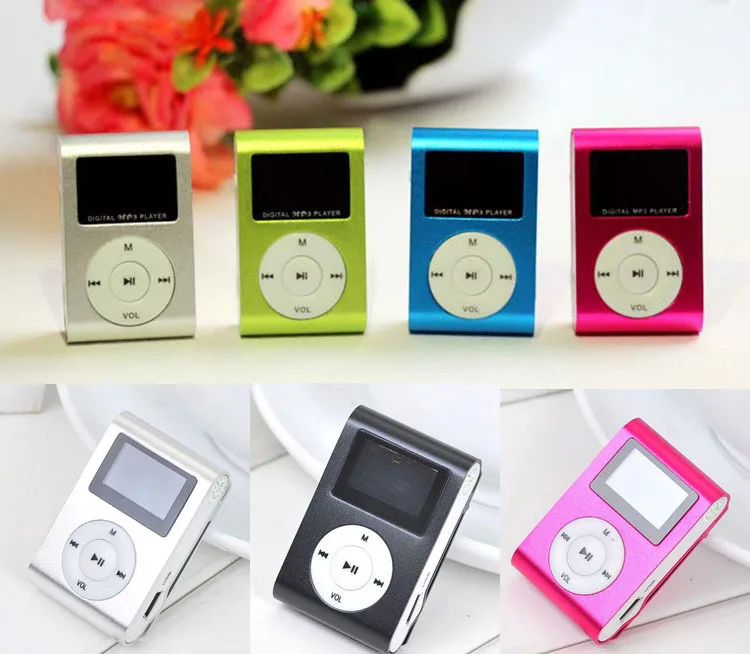 Mini клип MP3 дизайн цифровой светодиодные вспышки mp3-плеер музыка с tf-карта слот