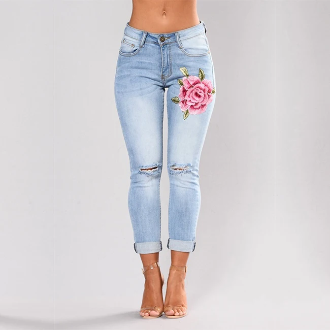 Beli Seluar Jeans Perempuan Corak Bunga Pada Harga Terendah Lazada Com My