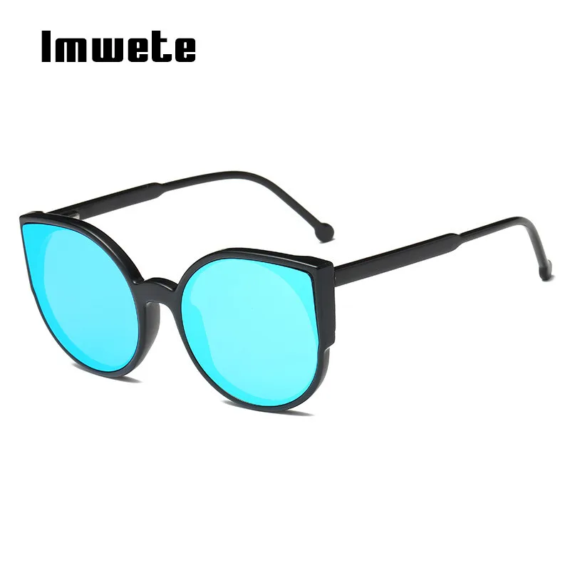 Imwete бренд кошачий глаз солнцезащитные очки ретро покрытие отражающее зеркало солнцезащитные очки кошачьи глаза солнцезащитные очки для женщин очки для вождения UV400