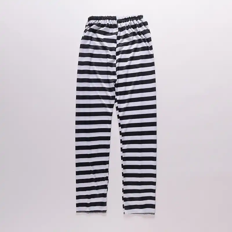 prison pants black and white