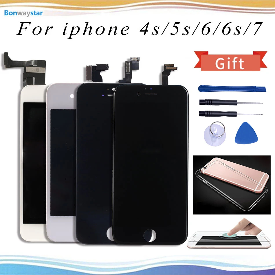 

1PCS Brand New LCD For AAA iPhone 6S LCD Display Touch Screen Digitizer For iPhone 6 7 5s LCD Assembly Replacement +Free Gifts