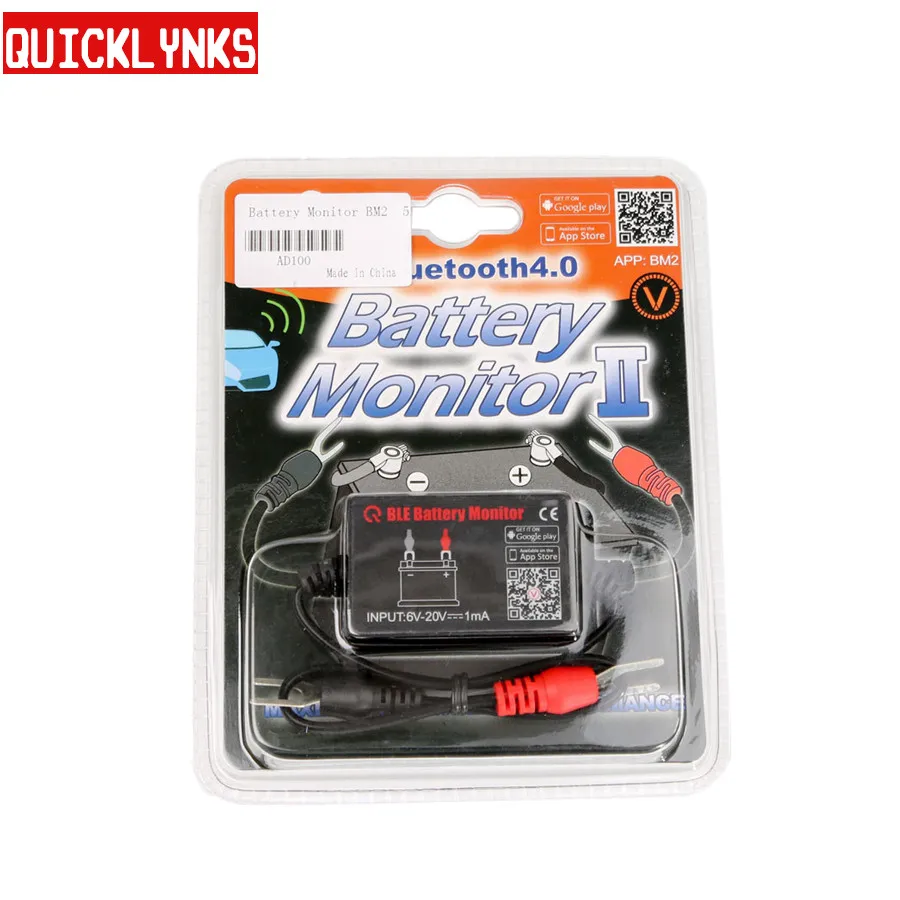 Монитор аккумулятора QUICKLYNKS BM2 Bluetooth 4 0 устройство для автомобиля 12 В тестер