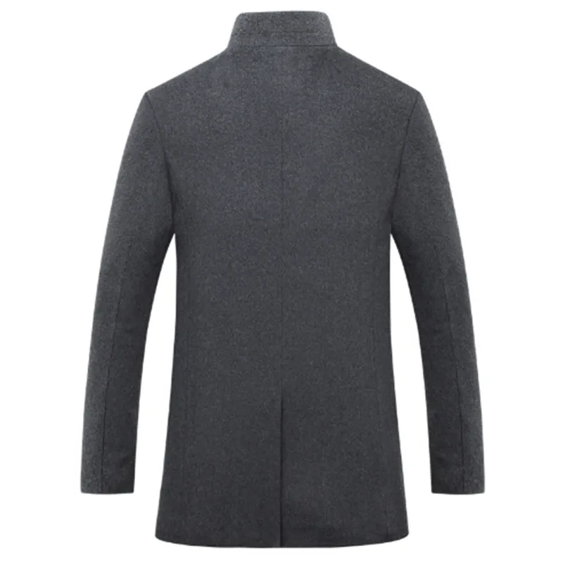 Moyen 50Tissu Lâche 2018 Hiver Hommes D'âge Mâle gray Et À Black Occasionnel De En Long Automne D'affaires Laine Manteau 6vybfgY7