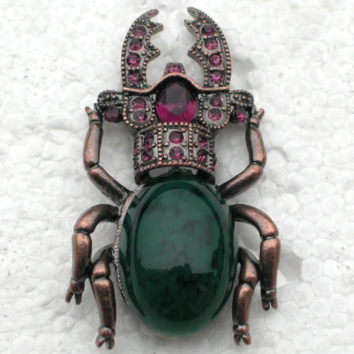 

12pcs/lot Wholesale Fashion Brooch Rhinestone Beetles Pin brooches Jewelry gift C102013