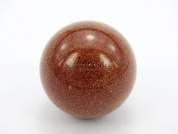 

Natural Collectible Gold Sand Gems Stone Round Ball Decor Statue Sphere Handball Health Massager 30mm 5Pcs/Pack
