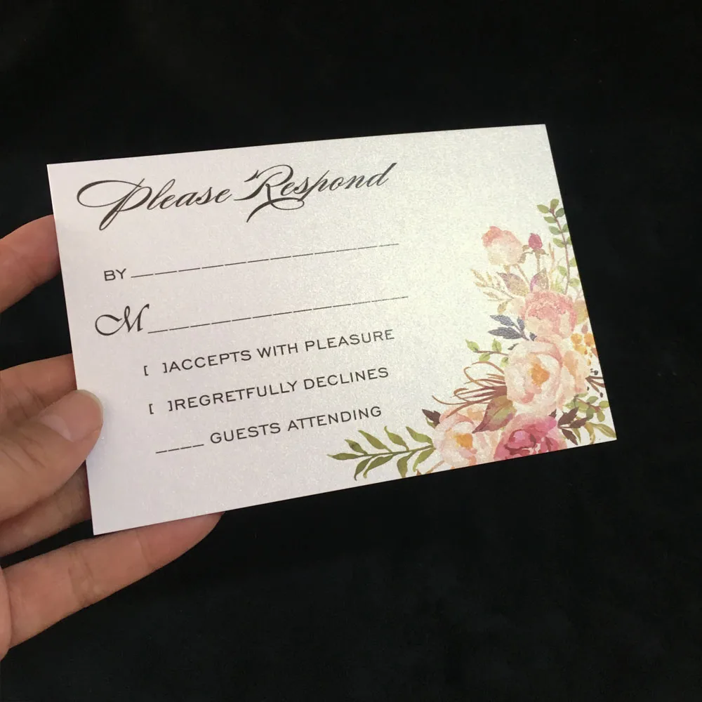  70pcs per Lot Rustic Water Color Style 5x7inch Frosted Acrylic Wedding Invitation Cards+Paper RSVP  - 32965706225
