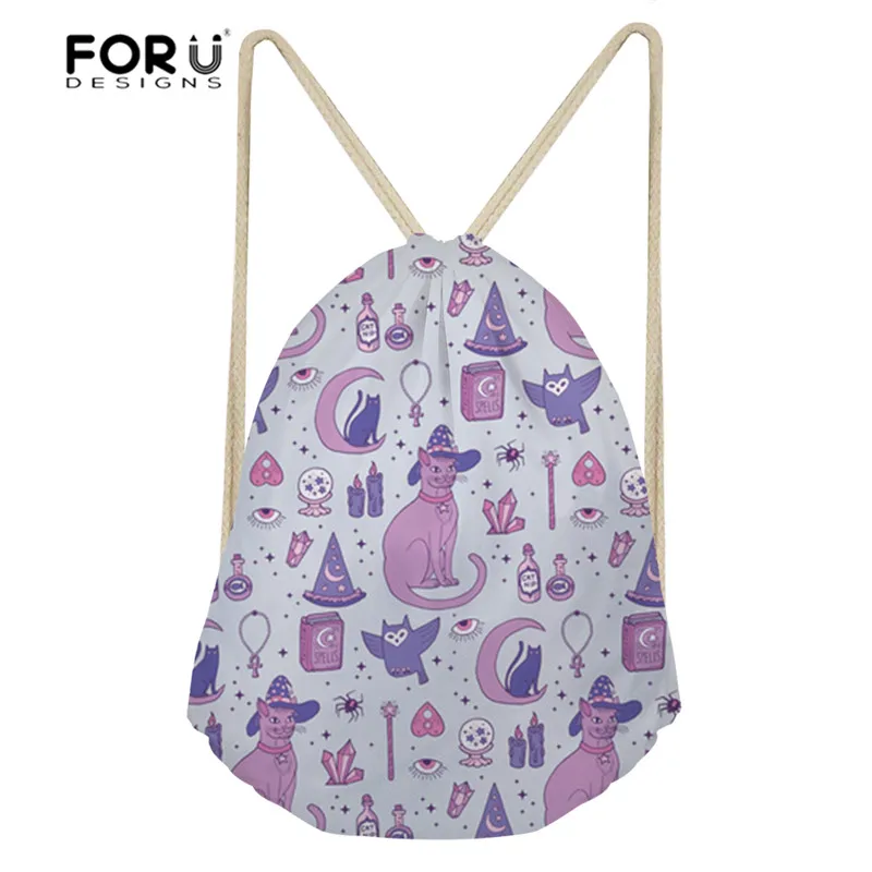 Us 7 69 45 Off Forudesigns Gym Bag For Women Fitness Cute Mystical Cats Printing Outdoor Drawstring Small Yoga Sport Bags S Backpacks In Us 7 69 45 Off Forudesigns Gym Bag For Women Fitness Cute Mystical Cats Printing Outdoor Drawstring Small Yoga Sport Bags S Backpacks In