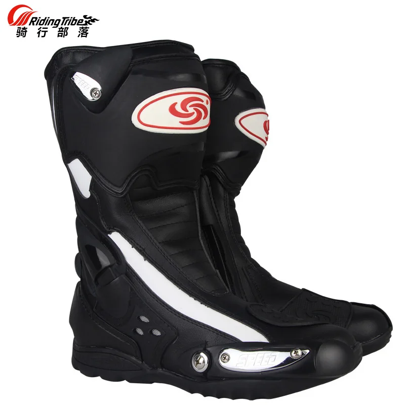 Botas de Moto de carreras de cuero de microfibra resistentes al desgaste para Motocross