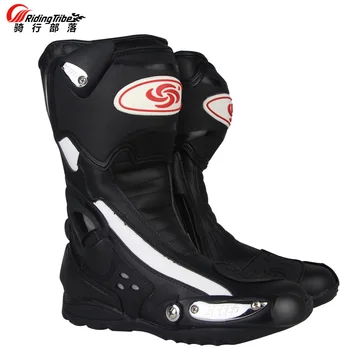

PRO-BIKER SPEED BIKERS Motorcycle Boots Wear-resistant Microfiber Leather Racing Motocross Boots Moto Riding Motorbike Shoes