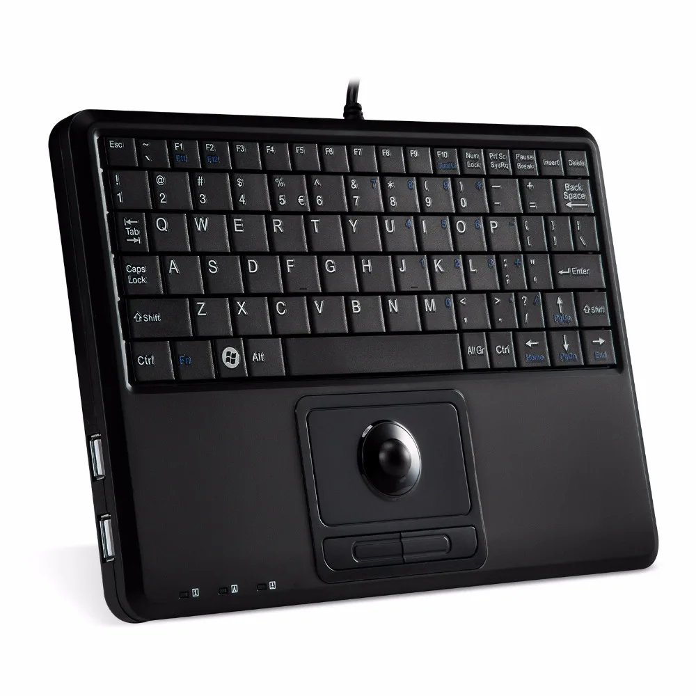 Подлинная Perixx PERIBOARD-509H PLUS-проводная клавиатура с трекбол с двойным usb-хаб для бизнеса и промышленности