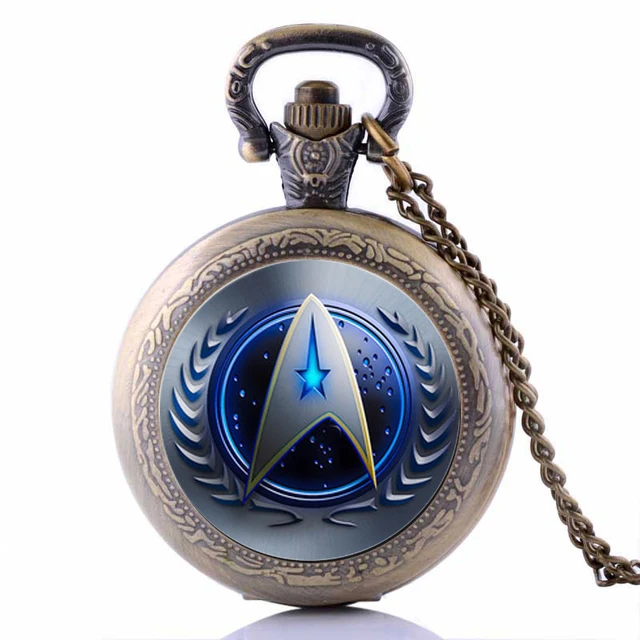 Hot Sell Drop Shipping Style Star Trek Theme Pocket Watch With Necklace Chain Hi Hot Sell Drop Shipping Style Star Trek Theme Pocket Watch With Necklace Chain Hi