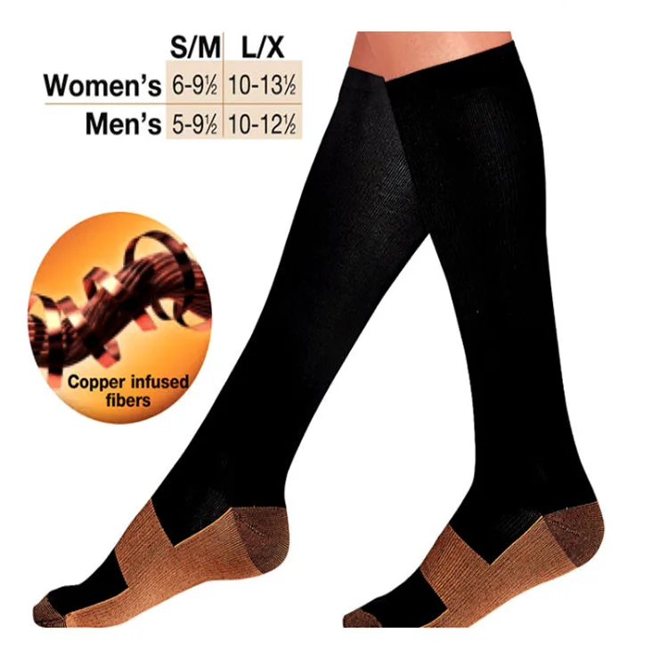 

Hot 1Pair Women Comfortable Soft Unisex Anti Fatigue Magic Men Socks Miracle Copper Anti-Fatigue Compression Socks Tired Achy