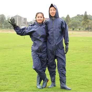 Underwater Hunting Fishing Waders Overalls 0.6mm PVC Waterproof Oxford Sole Fishing Waders Front Zipper Fishing Accessories