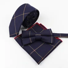 Мужские дизайнерские ткани бизнес костюм полосатый тощий Карманный квадратный платок бабочка галстук-бабочка набор галстуков много