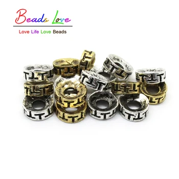 

50pcs/lot Dia 8mm Antique Silvers Plated Jump Rings Spacer Beads For Jewelry DIY Fashion Round Metal Wheel Charms Findings