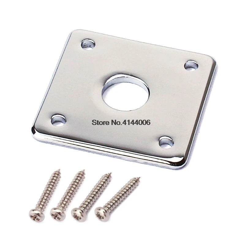 

Metal Square Jack Plates JackPlate Cover with Screws for LP Electric Guitar Drop Ship