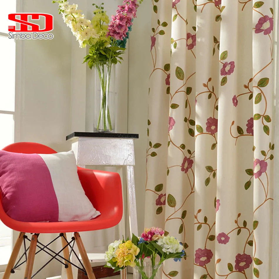 Linen Cotton Fabric Curtains For Living Room Blackout Rideaux