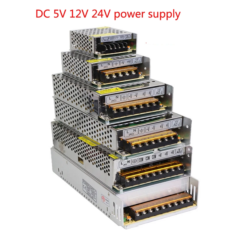 

vusum Lighting Transformer AC110V-220V to DC 5V 12V 24V 48V Power Supply Adapter 2A 5A 10A 15A 20A 30A LED Strip Switch Driver